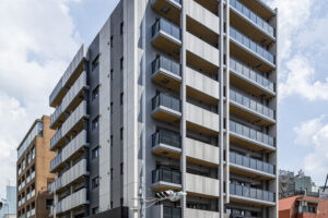 クレヴィア中野新橋外観北西面 (2)(電線修正)
